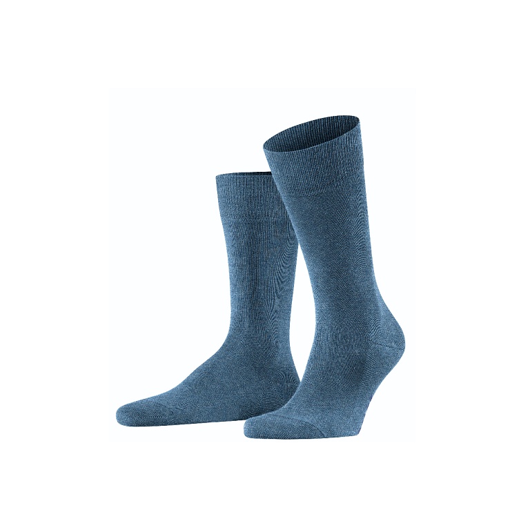 Falke Skarpetki Dziennie Family New (zrównoważony komfort bawełny) niebieski dżins męskie - 1 para